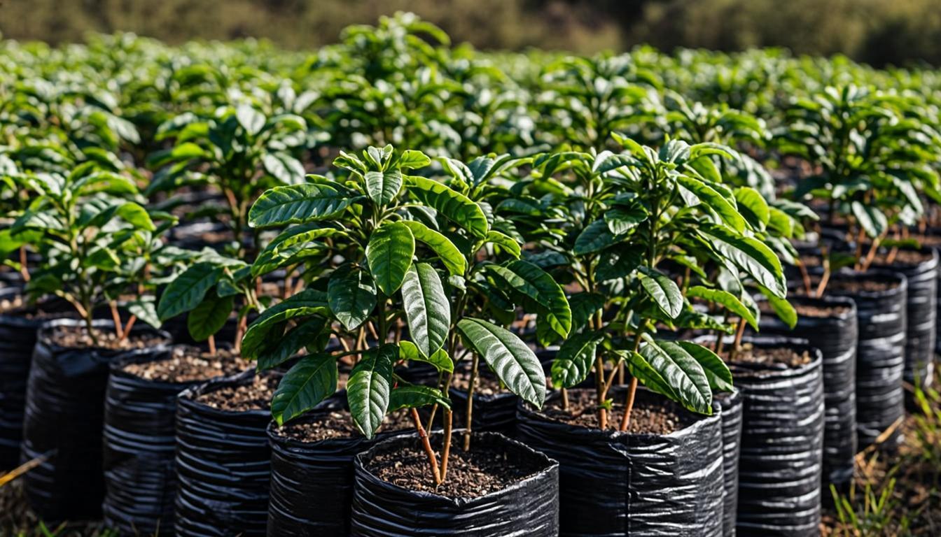 Arabica coffee seedlings at ACU nursery